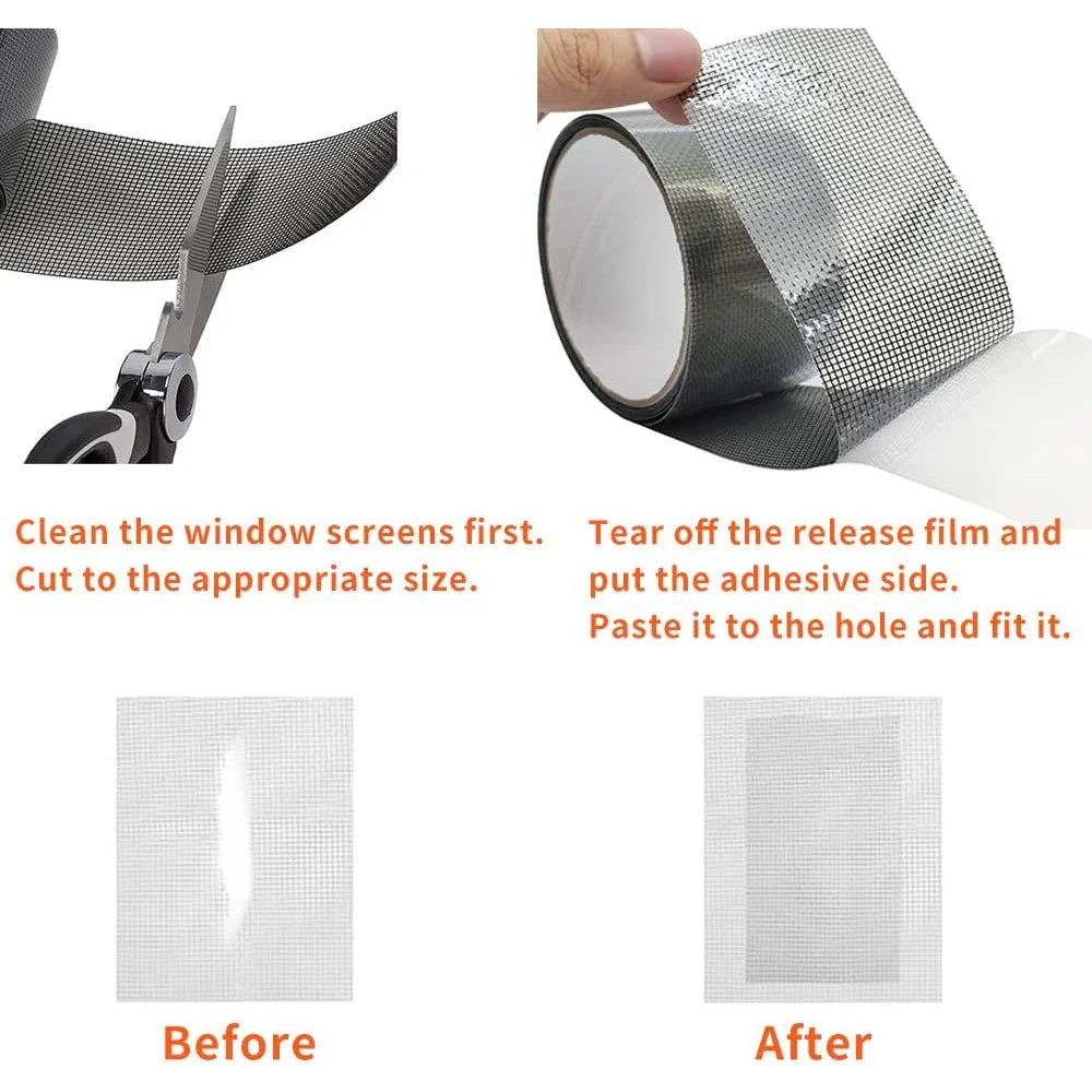 2M Waterproof Window & Door Screen Repair Tape – Fiberglass Screen Repair Tape Qme