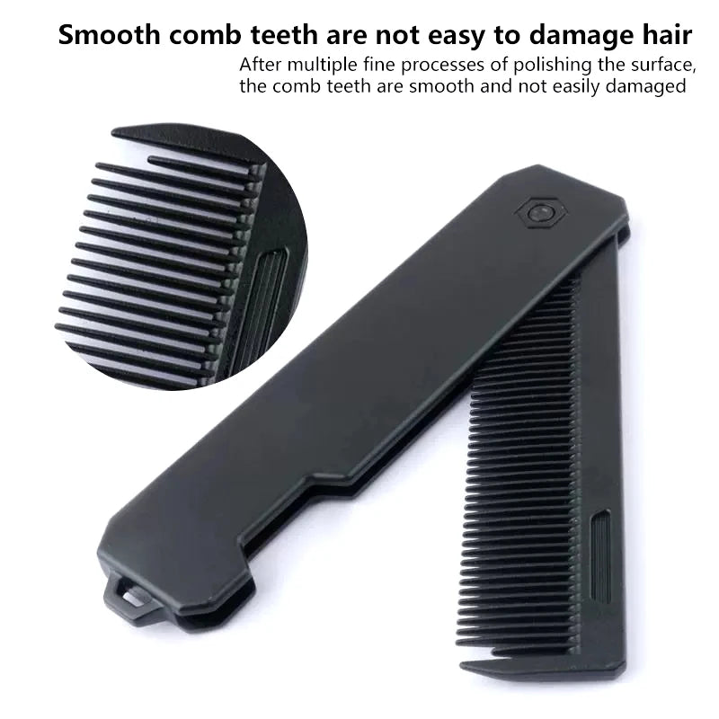 Men's Folding Pocket Comb – Portable Beard & Hair Styling Folding Pocket Comb Qst