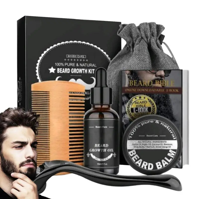 Men's Beard Growth Essential Oil Kit – Nourish & Enhance Beard Care Kit Qme