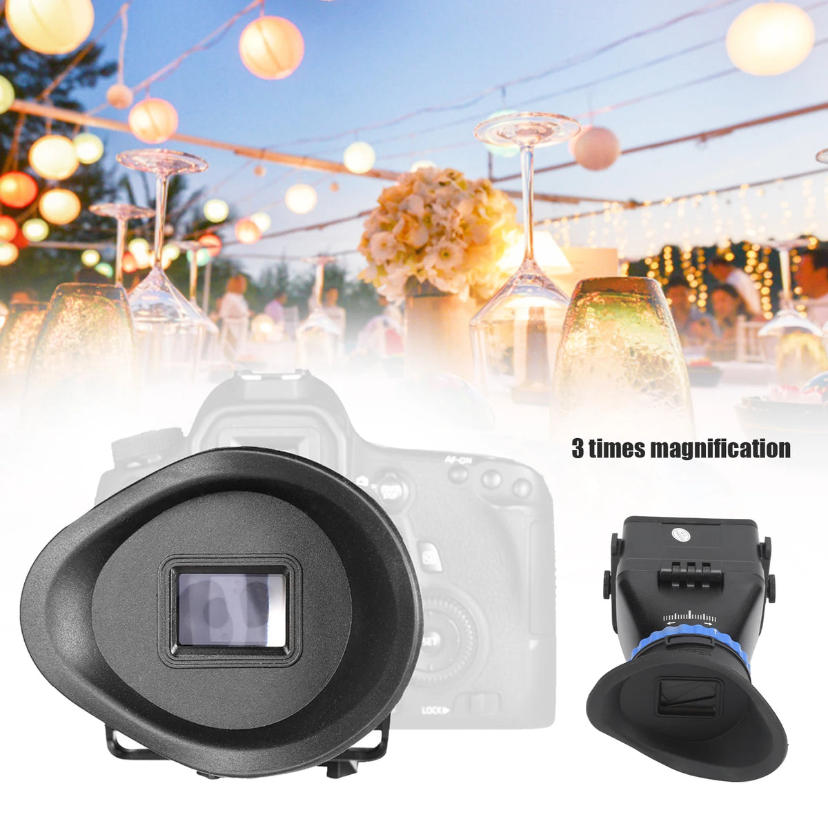 ST-1 Camera Viewfinder 3x Magnifier for 3"/3.2" LCD Screens Camera Viewfinder Qst