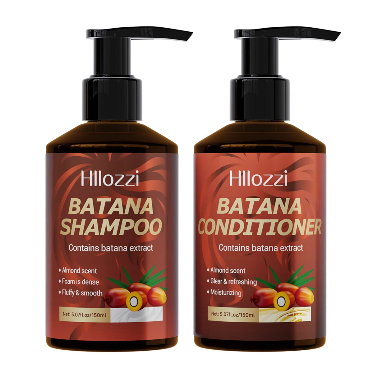 Hllozzi Batana Shampoo & Conditioner – All Hair Types Shampoo & Conditioner Qst Shampoo Conditioner