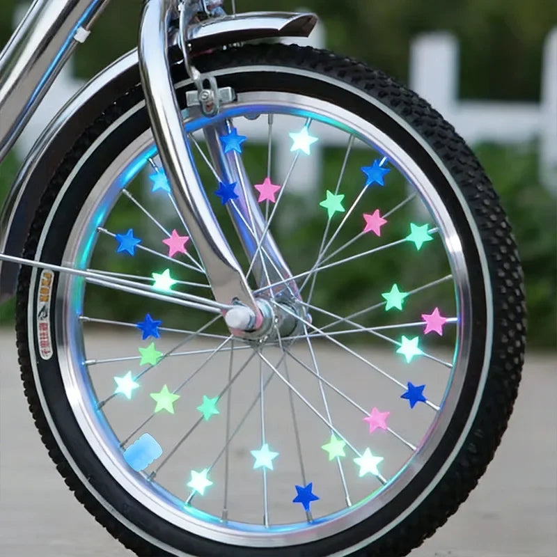 Glow-in-the-Dark Spoke Beads & Valve Caps | Luminous Bike Set Bike Wheel Accessories Qme