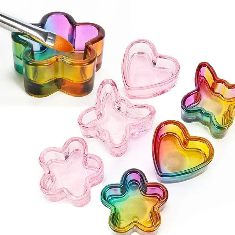 Aurora Crystal Glass Dappen Dish – Acrylic Nail Liquid Cup Nail Art Dappen Dish Qme