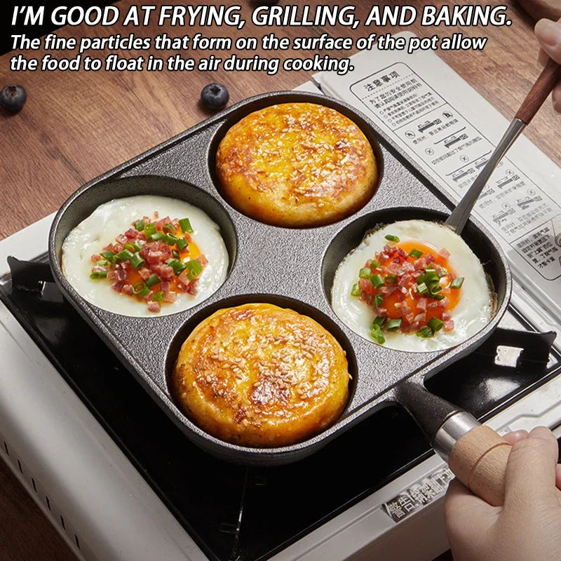 4-Hole Nonstick Egg Frying Pan – Omelet Pan for Gas Stove Nonstick Egg Pan Qme