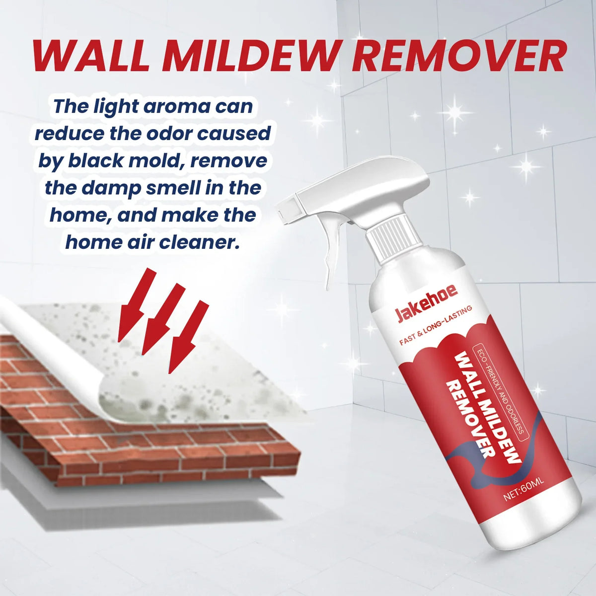 Mold & Stain Remover Foam Spray – Bathroom & Kitchen Cleaner Mold Remover Spray Qme