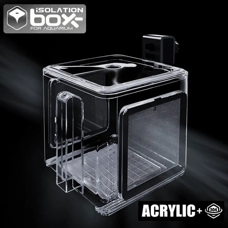 Aquarium Fish Tank Acrylic Isolation Box – Stainless Mesh Aquarium Isolation Box Qme