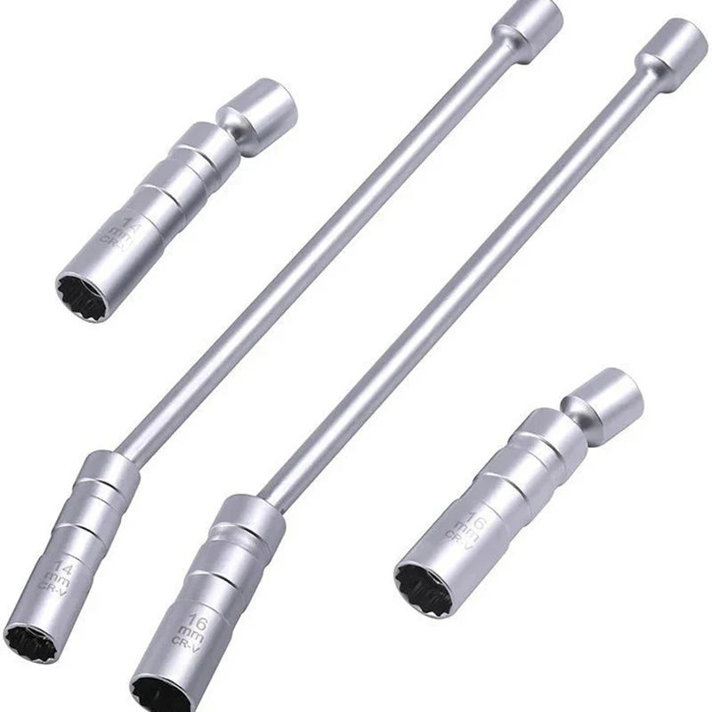Magnetic Spark Plug Socket Wrench Adapter Swivel Extension Spark Plug Socket Qme