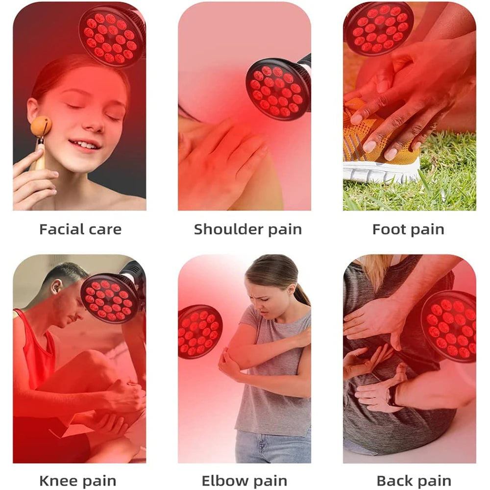 E27 Red Light Therapy Bulb 660nm 850nm Infrared LED 54W Red Light Therapy Bulb Qst