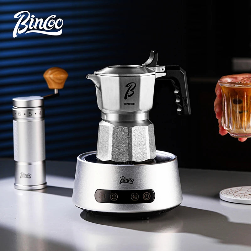 Bincoo Double Valve Moka Pot – 2-Cup Stovetop Espresso Maker Stovetop Espresso Maker Qst