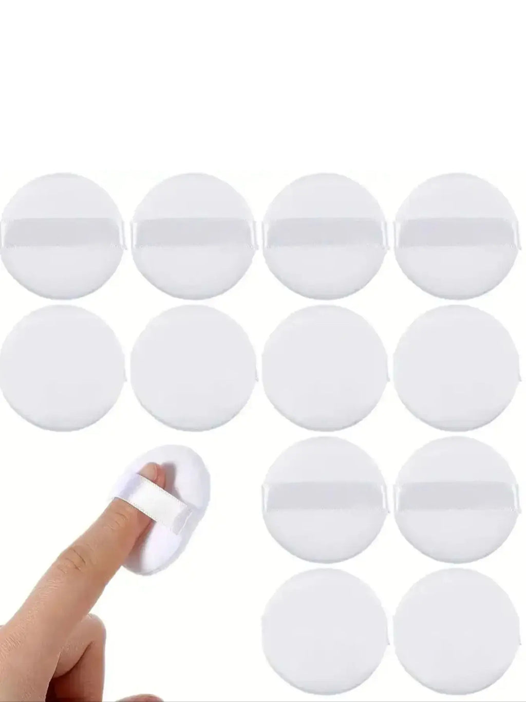 12-Pack Mini Fingertip Powder Puffs – Reusable Makeup Sponges Powder Puff Sponges Qme 1