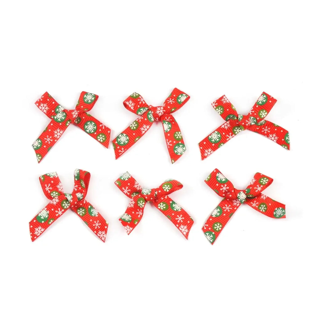 Mixed Christmas Bows Handmade Bowknot Ribbons – 30pcs Craft Decor Christmas Craft Bows Qme 46x37mm see option