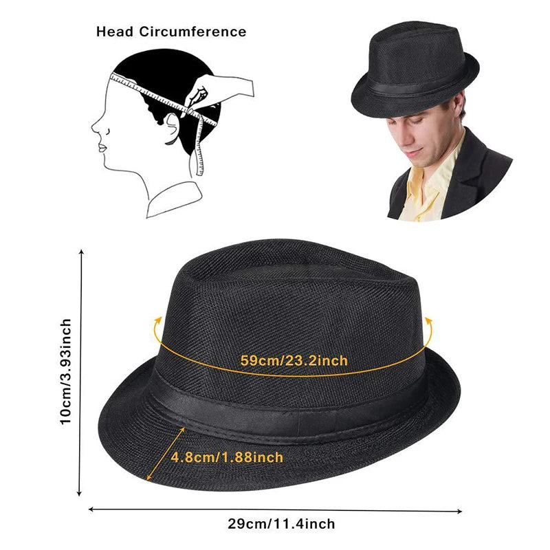 1920s Gatsby Cosplay Set – Hat, Pocket Watch, Bow Tie & More Costume Accessory Set Qst