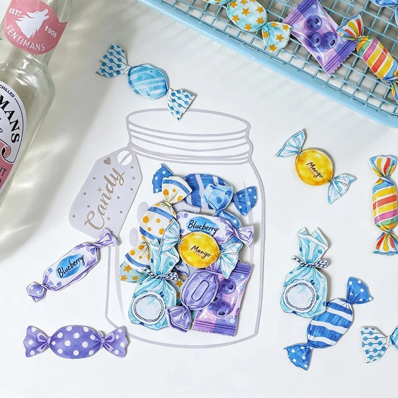 Candy Shaped Sweet Stickers for Junk Journal & Scrapbooking Decorative Sticker Pack Qme