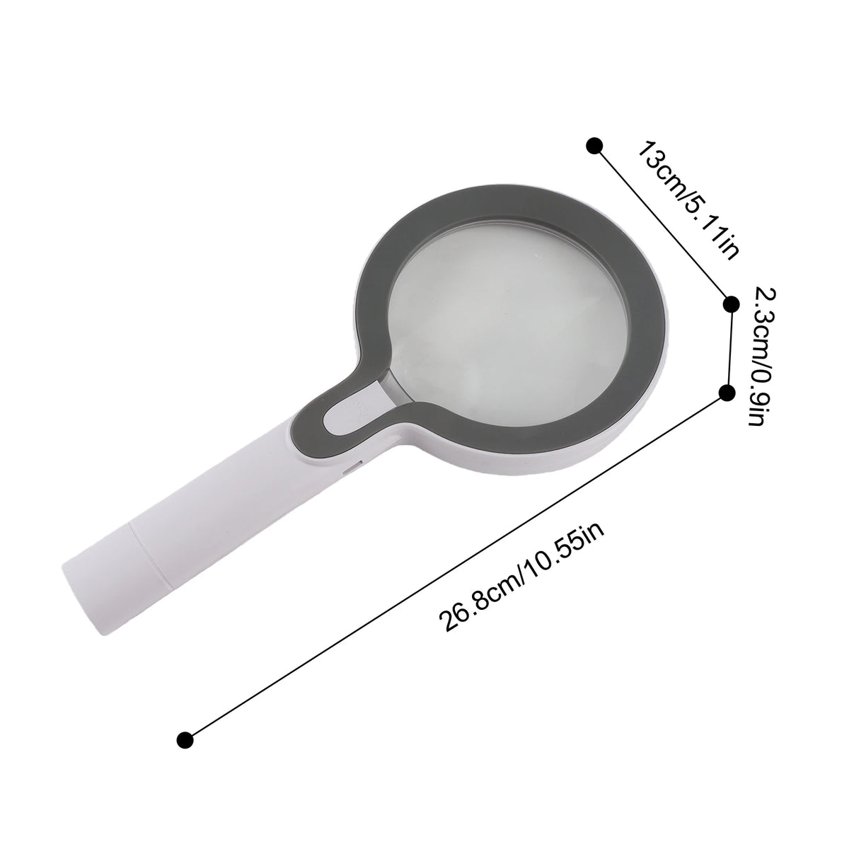 Double Lens Handheld Magnifier 5X & 10X with 29 LED Lights LED Magnifying Glass Qst