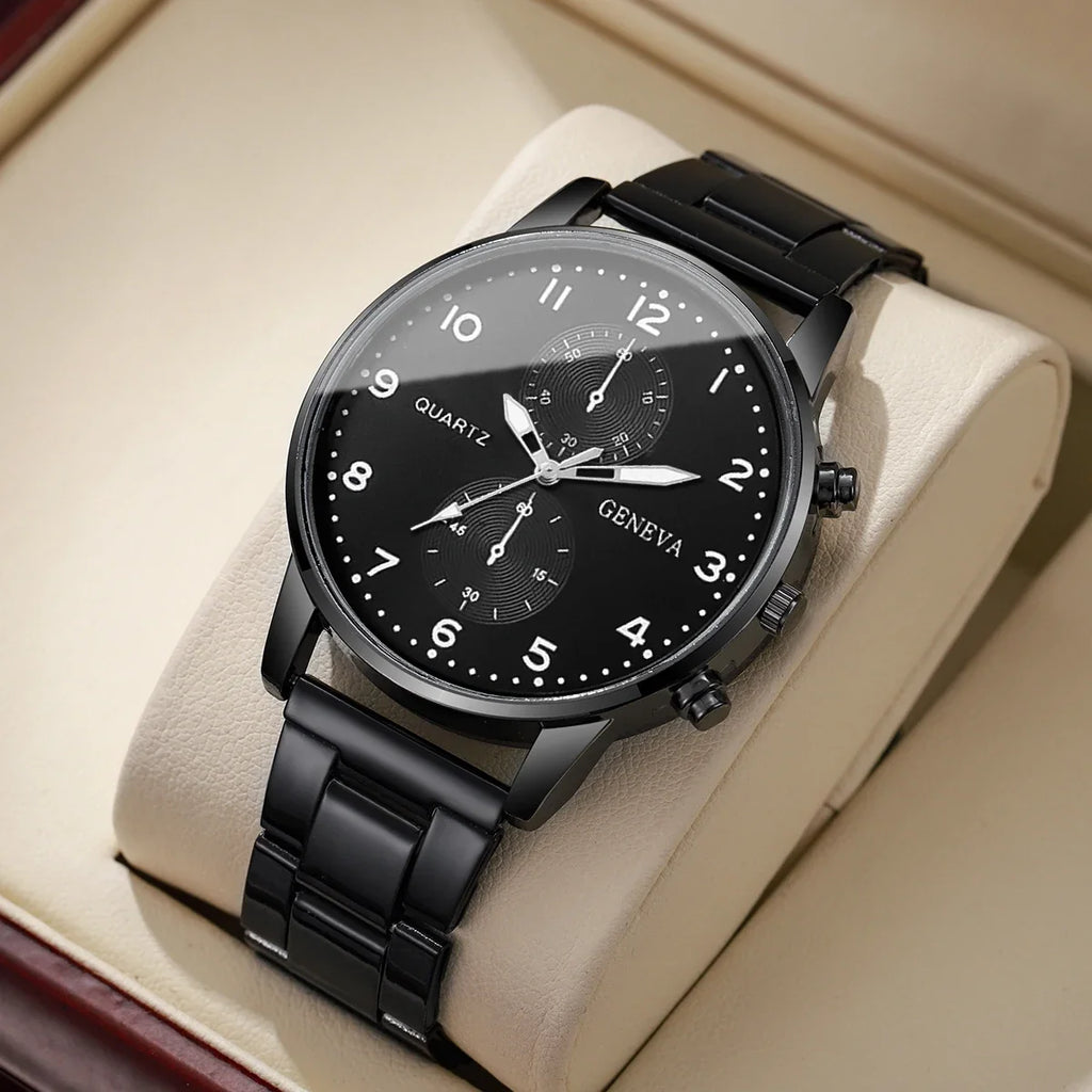 Minimalist Black Dial Digital Roman Numeral Men's Sports Watch Men's Sports Watch Qme Arabic Without Box