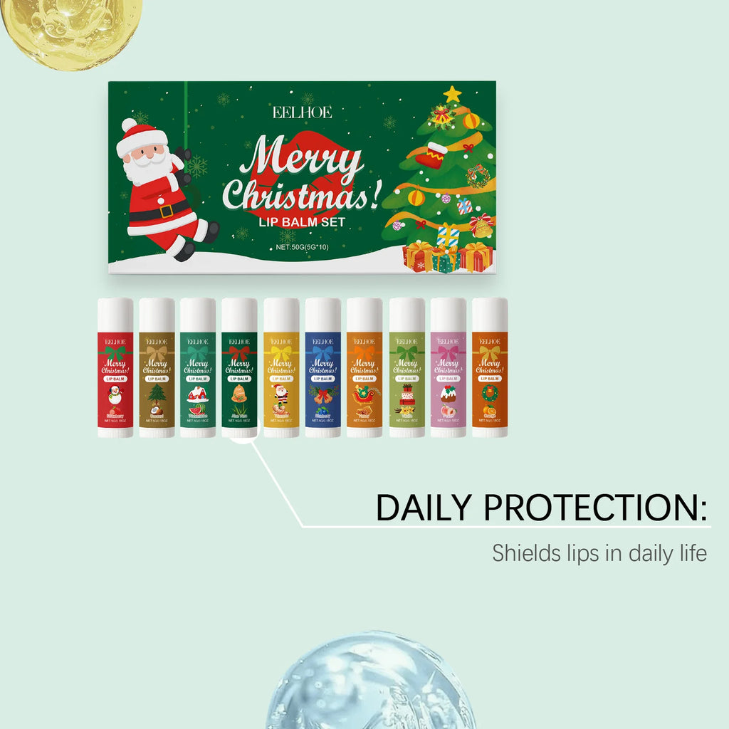 Eelhoe Christmas Lip Balm Set – Hydrating Glossy Lips Lip Balm Set Qst