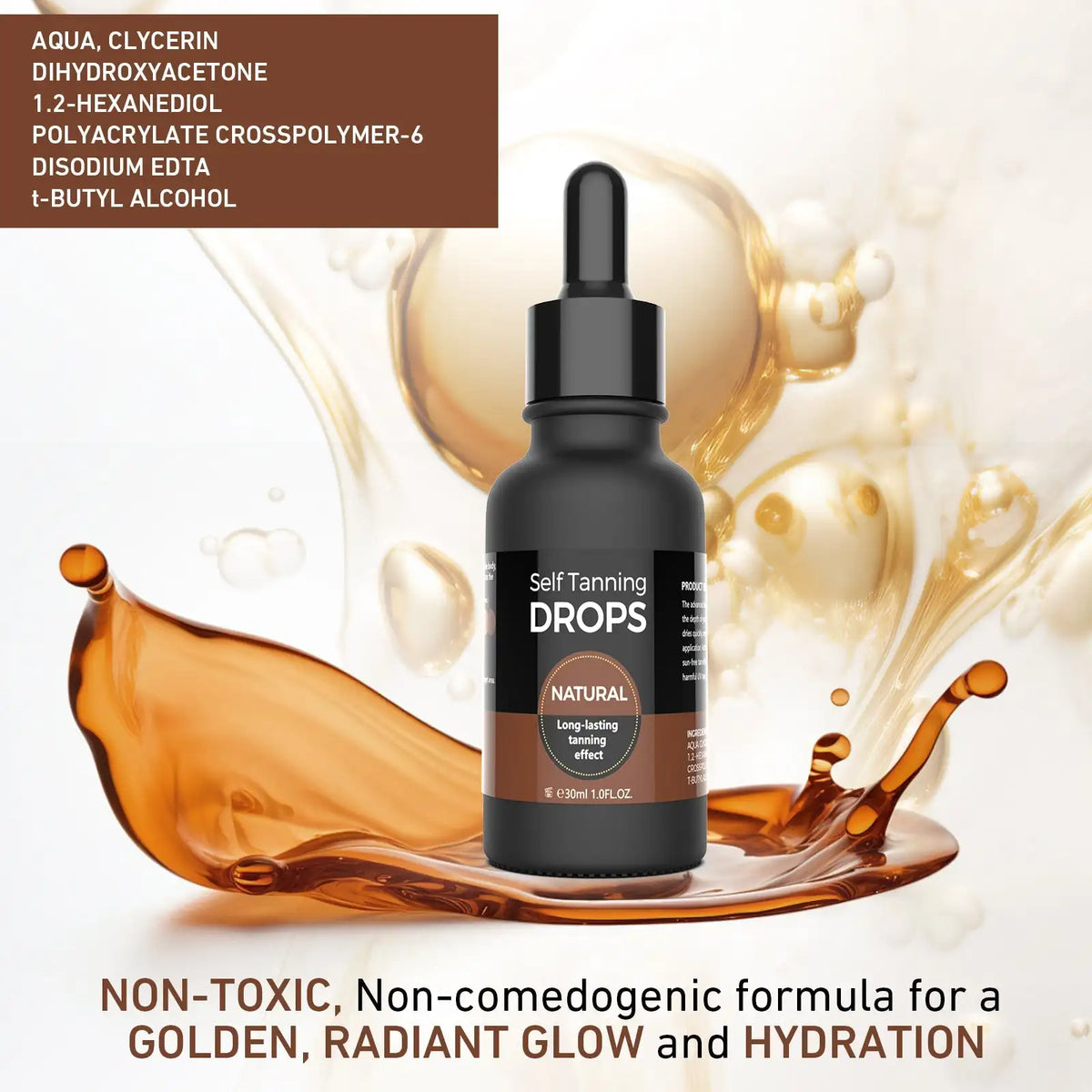 Tanning Oil Body Bronzer – Instant Tan & Moisturizing Glow Tanning Body Bronzer Qst