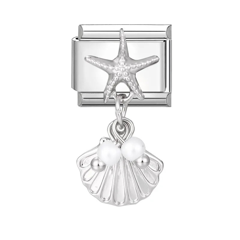 Zircon Butterfly Heart Italian Charm Links – 41 Colors