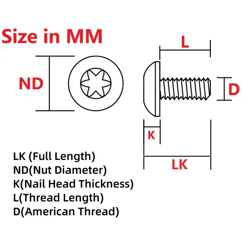 Stainless Steel T6 Pocket Clip Screws for BM Bugout 535 ZT Knife Knife Clip Screws Qst