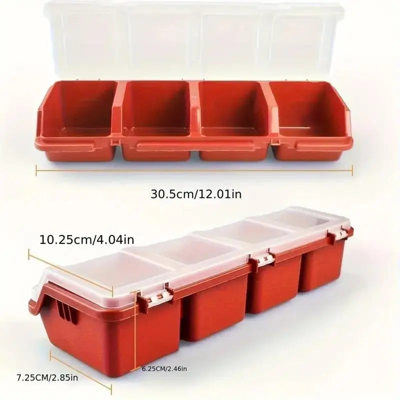 Small Screw & Parts Sorting Box Organizer Red | Qme Parts Sorting Box Qme