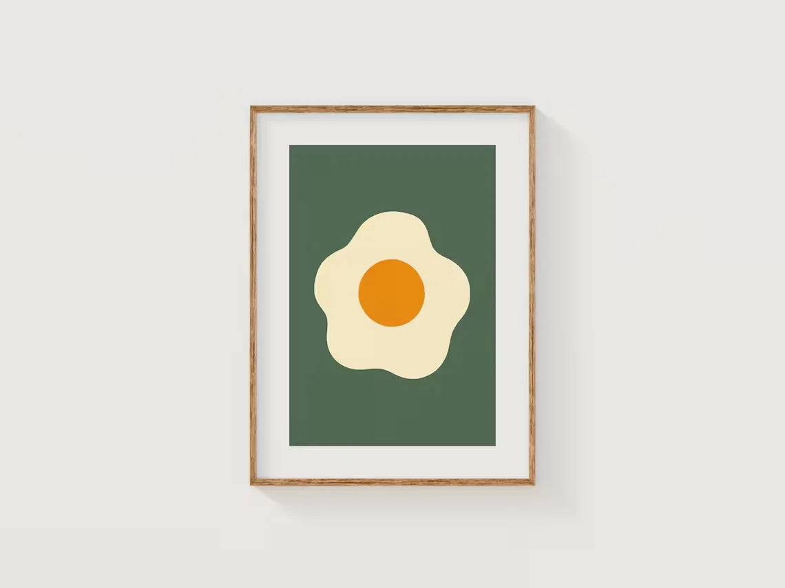Sunny Side Up Egg Canvas Wall Art – Kitchen Home Decor Canvas Wall Art Qst