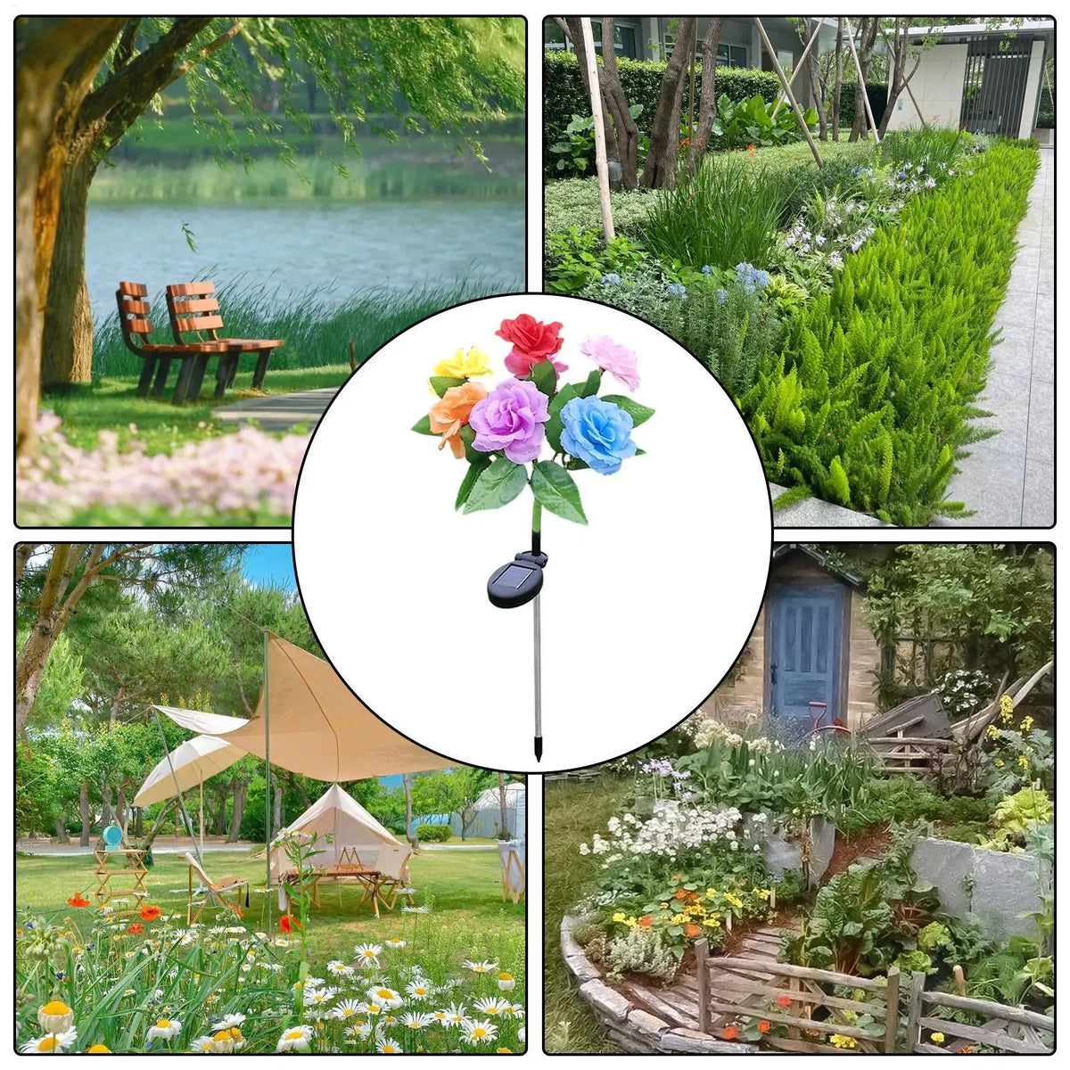 Solar Garden Lights Ground Stakes – Pathway & Yard Decor Solar Pathway Lights Qme