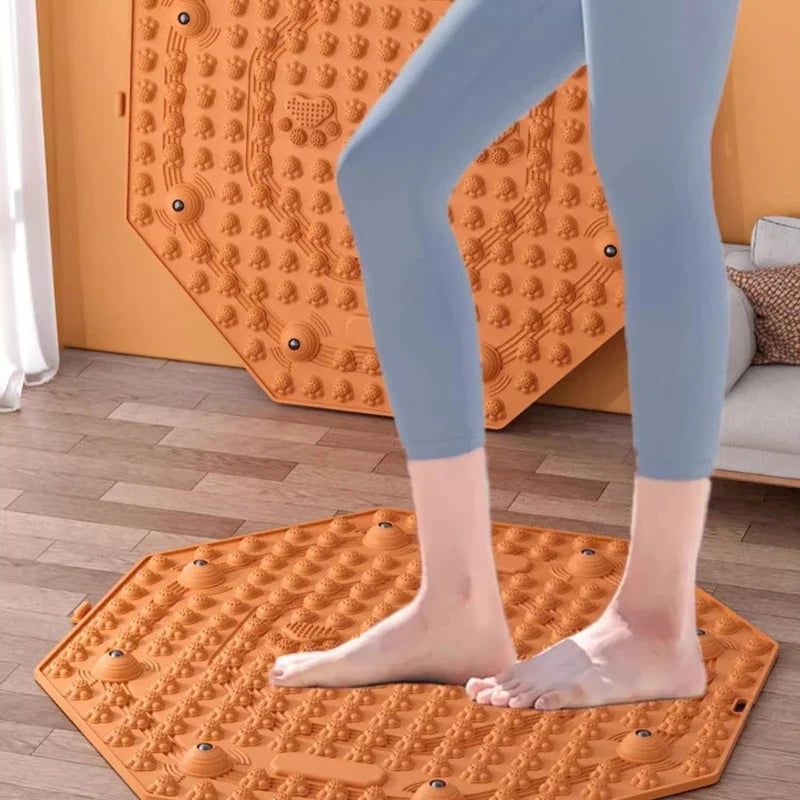 Round Acupressure Foot Board – TCM Jogging Massage Mat Acupressure Foot Board Qme
