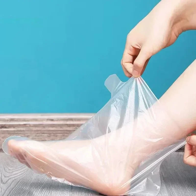 Disposable Waterproof Transparent Foot Mask Covers 200/500 Pcs Foot Mask Covers Qme