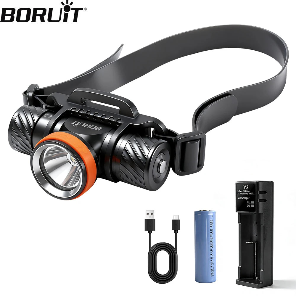 BORUiT HP1000 Diving Headlamp 1200LM IPX8 Waterproof LED Diving Headlamp Qst