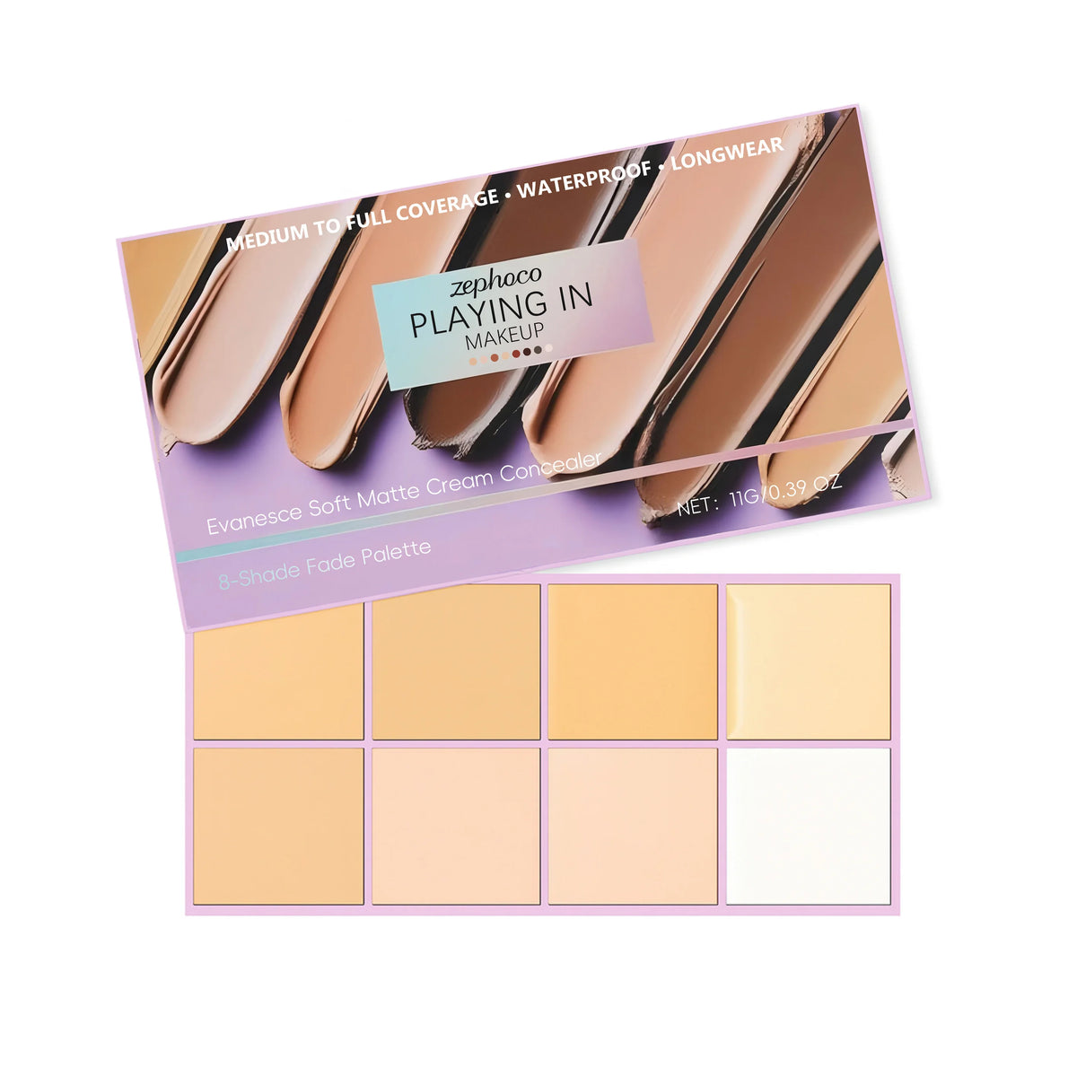 Zephoco Waterproof Matte Concealer Palette – High Coverage 11g Concealer Palette Qst Light