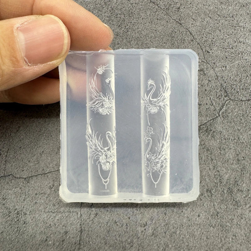 3D Silicone Lotus Leaf Nail Mold | DIY Nail Art Template Nail Art Mold Qme style 6