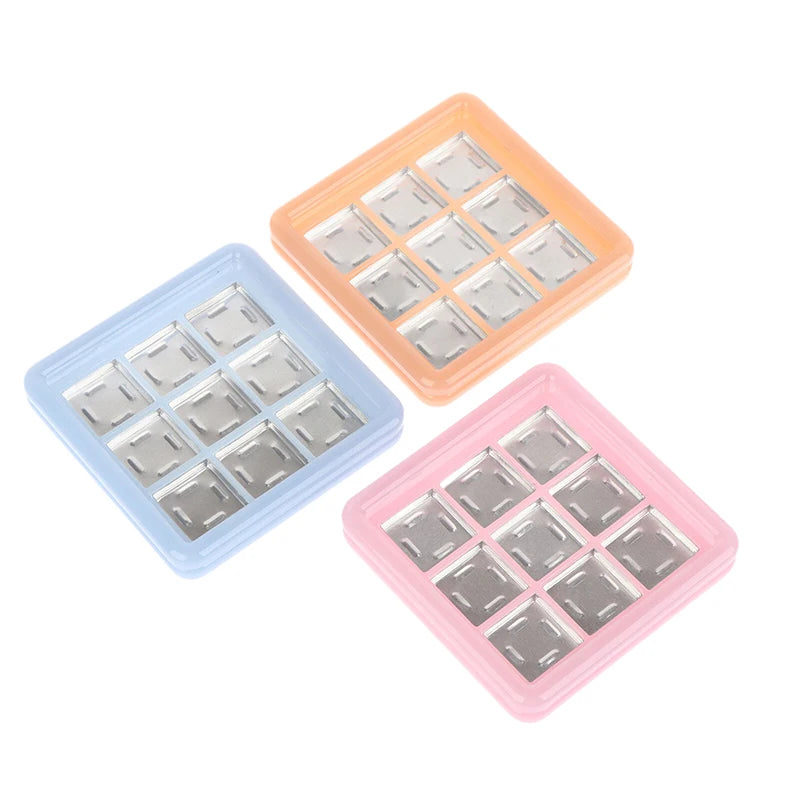 DIKALU 9-Grid Empty Eyeshadow Palette – DIY Makeup Storage Eyeshadow Palette Case Qst