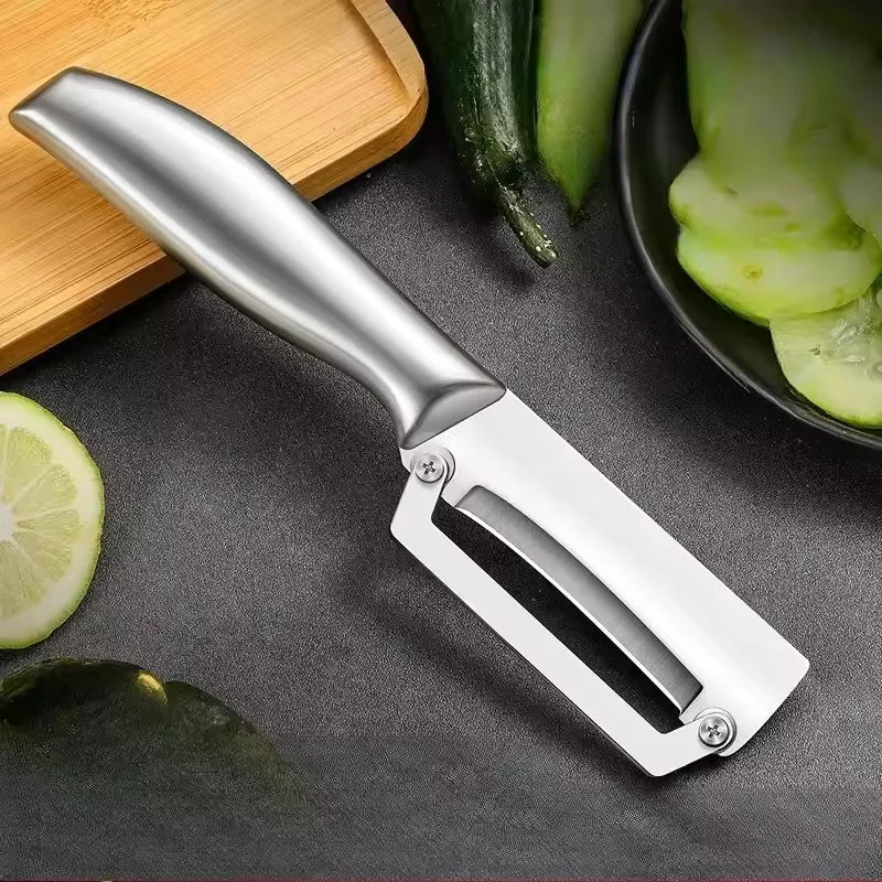 Stainless Steel Double-Head Vegetable & Melon Peeler | Qme Vegetable Peeler Qme silvery