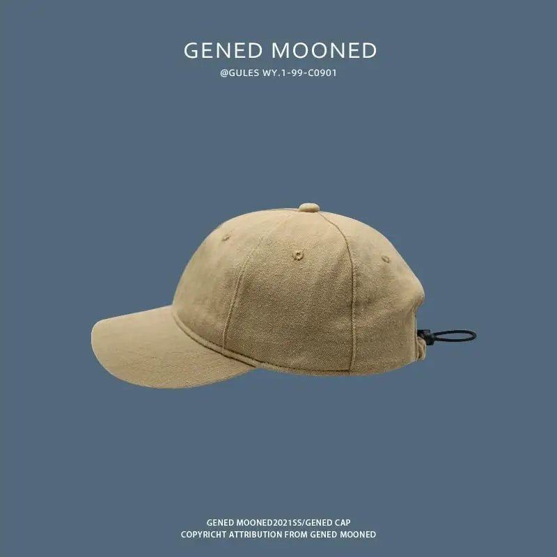 Drawstring Short Brim Hat – Soft Cotton Curved Cap Curved Brim Cap Qme