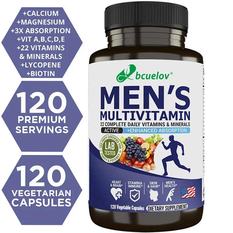 Men's Multivitamin Multimineral – 22 Vitamins A B C D E K Men's Multivitamin Qst