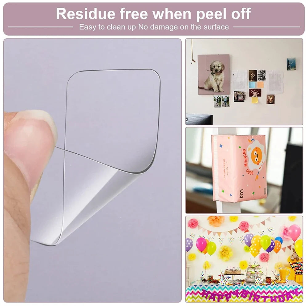 TFAAI Reusable Double-Sided Adhesive Tape Squares | 60 Pack Mounting Adhesive Tape Qme