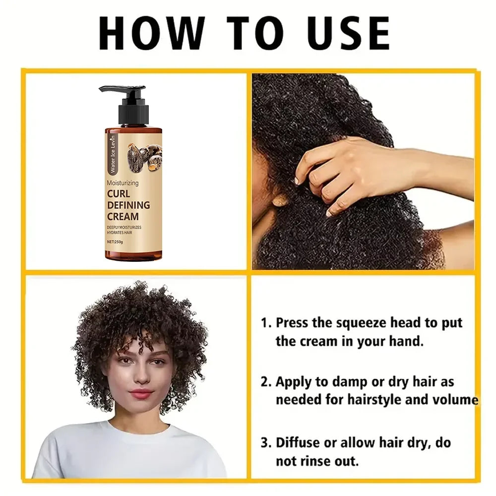 Curling Styling Cream for Natural Curls, Braids & Wavy Hair Hair Styling Cream Qme
