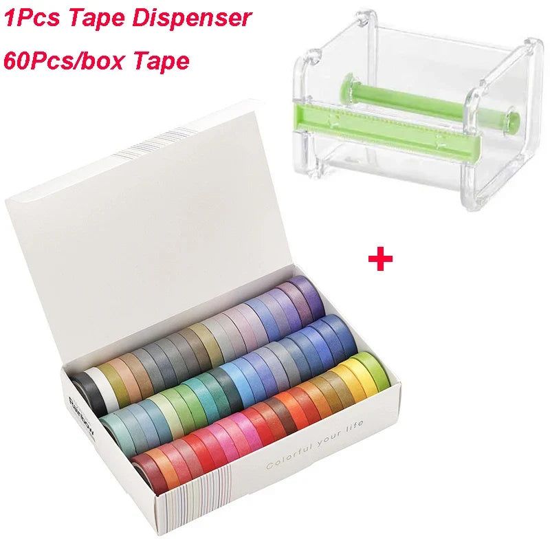 Rainbow Skinny Washi Tape Set for Scrapbooking & Journaling Decorative Washi Tape Qme value package