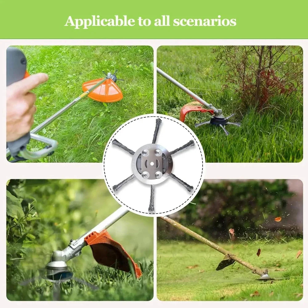 Heavy Duty Steel Wire Brush Head – Weeding, Moss & Rust Remover Garden Cleaning Tool Qme