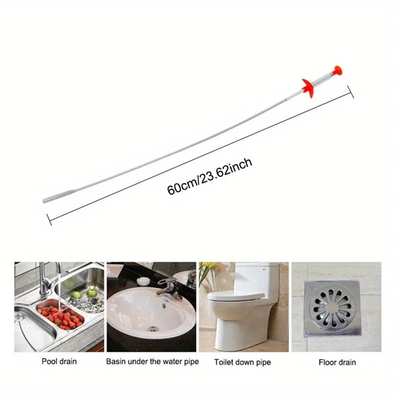 Flexible Drain Cleaning Claw Hair Grabber Tool – 3 Sizes Drain Cleaning Tool Qme