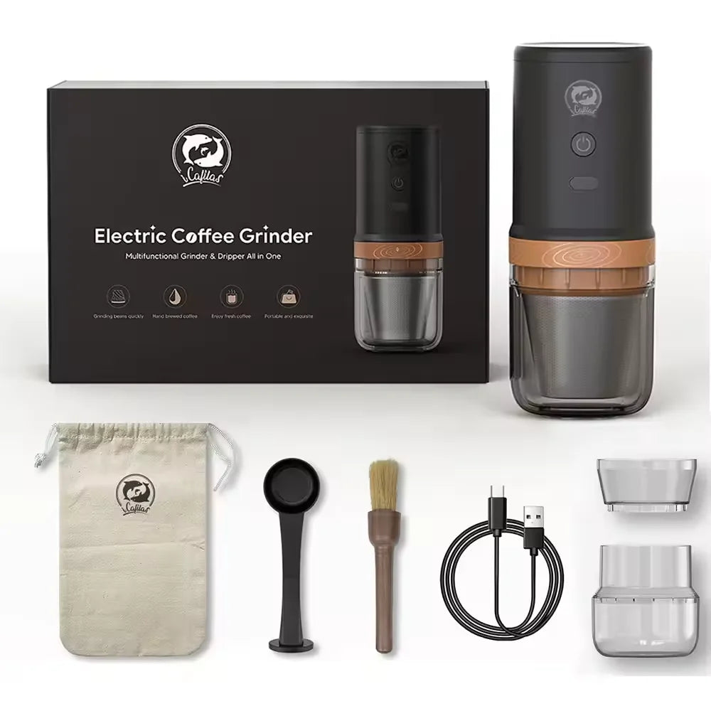 RECAFIMIL Portable Electric Coffee Grinder – USB Rechargeable Electric Coffee Grinder Qst B kits