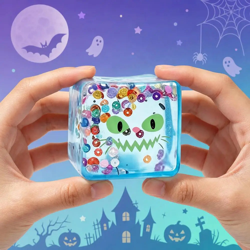 Halloween Ice Cube Squishy Slow Rising Sensory Fidget Toy Squishy Fidget Toy Qme