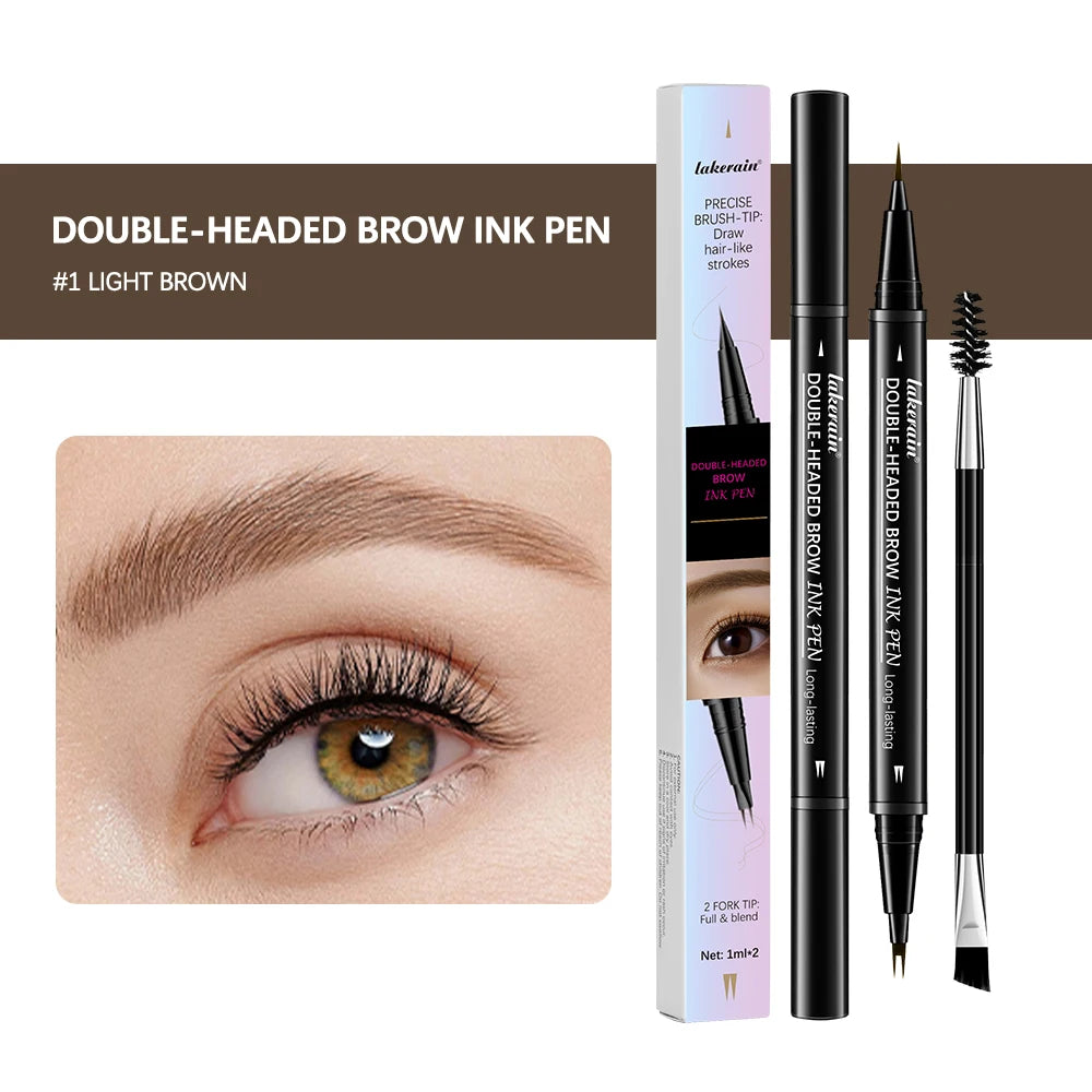 Double-Headed Liquid Eyebrow Pencil – Waterproof & Long-Lasting Liquid Eyebrow Pencil Qst 01
