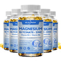 Magnesium Glycinate 500mg with D3, B6 & Zinc | ALXFRESH Magnesium Supplement Qst 5 Bottle 60pcs