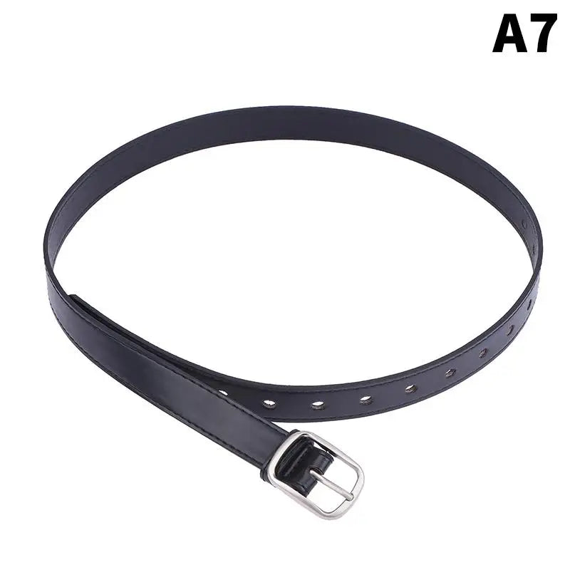Women's PU No-Hole Pin Buckle Belt – Retro Style for Jeans Women's Fashion Belt Qst A7