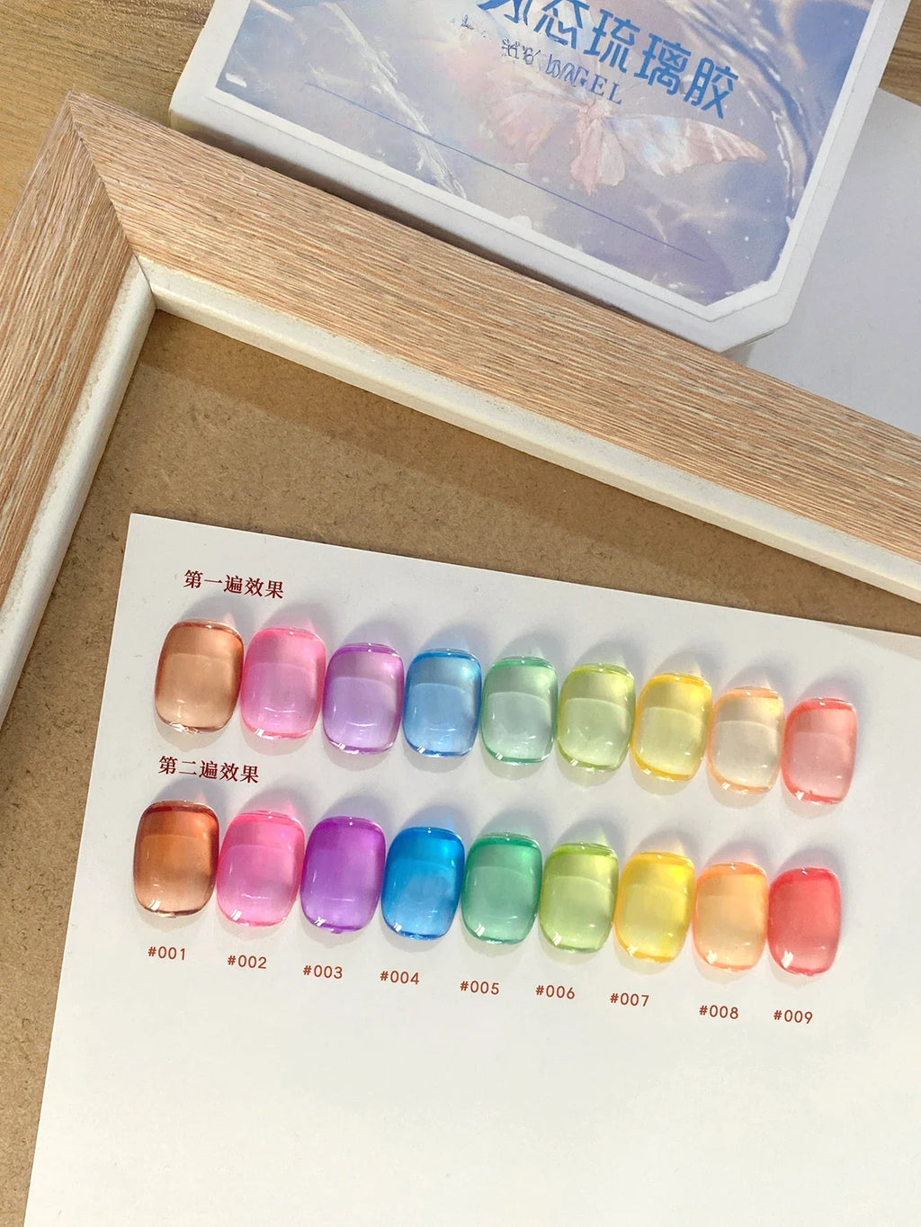 9 Colors Jelly Glass Gel Nail Polish – Translucent Glossy Set Gel Nail Polish Qme