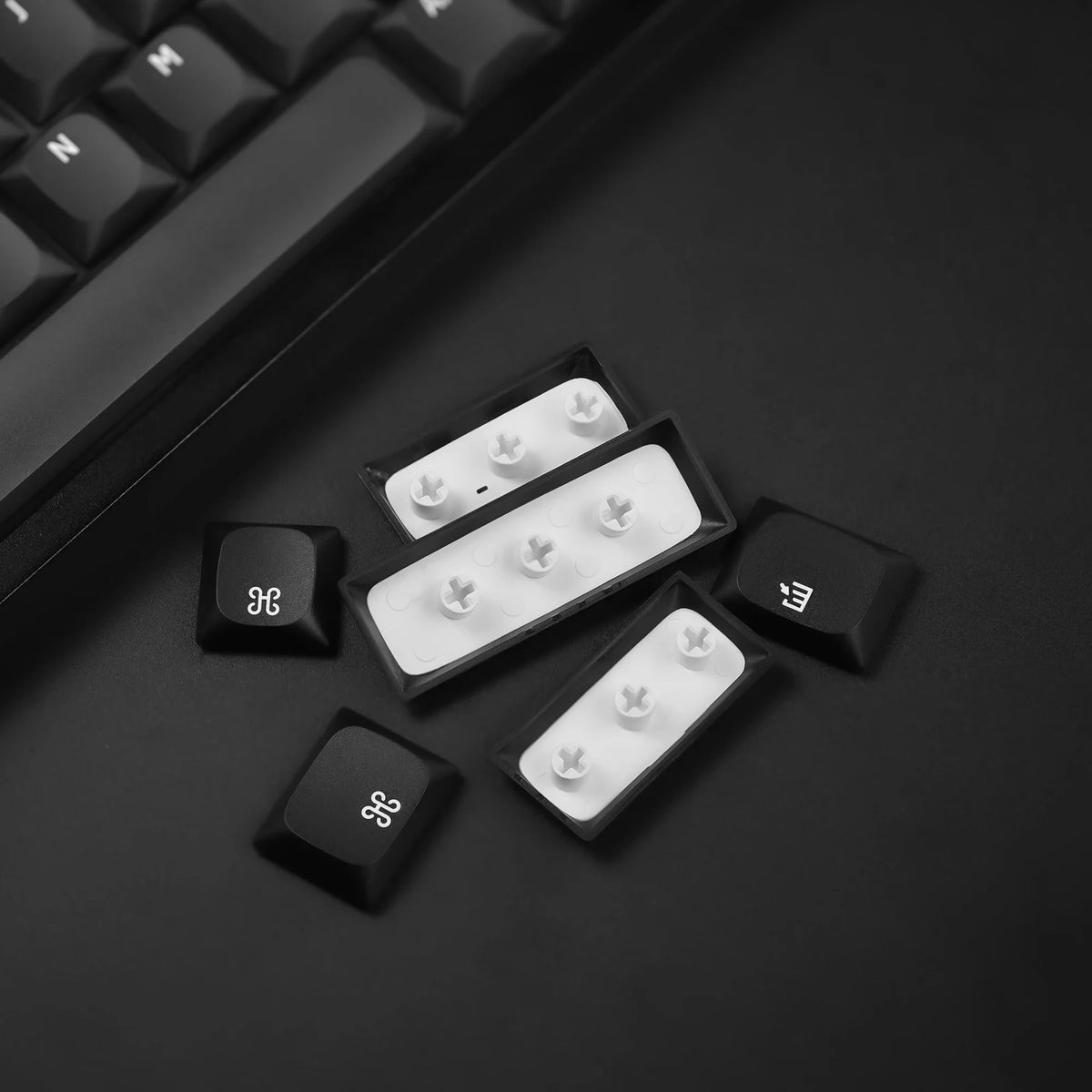 Chosfox Low Profile PBT Keycaps for Kailh 1353 Switches Mechanical Keyboard Keycaps Qme