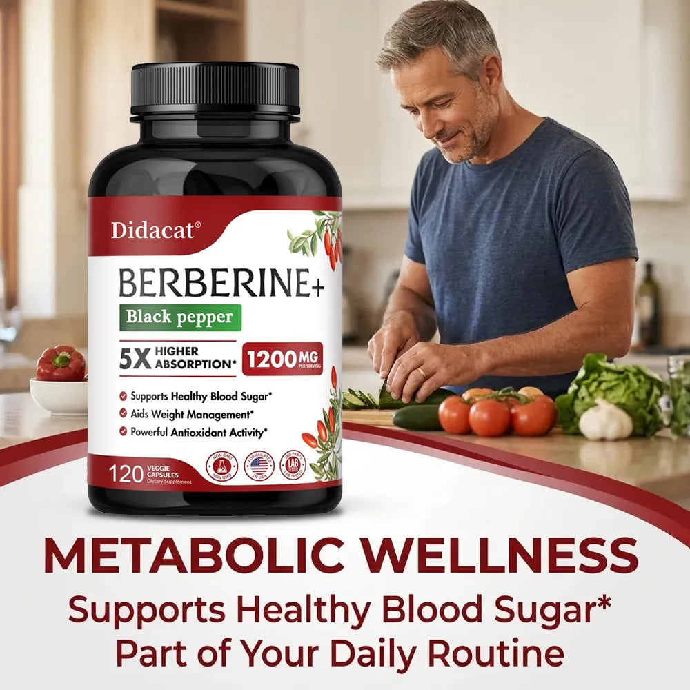 ZENVITALIZE 1200mg Berberine Supplement Capsules | Made in USA Berberine Supplement Qst