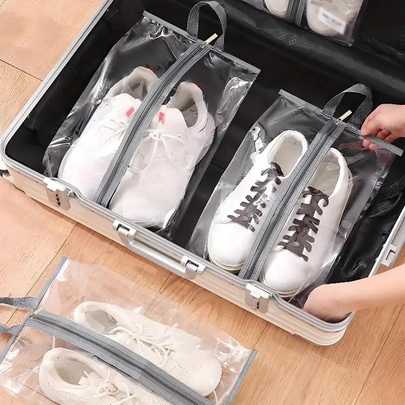 Transparent Waterproof Shoe Bags – 1 & 10 Pack Storage Shoe Storage Bags Qst