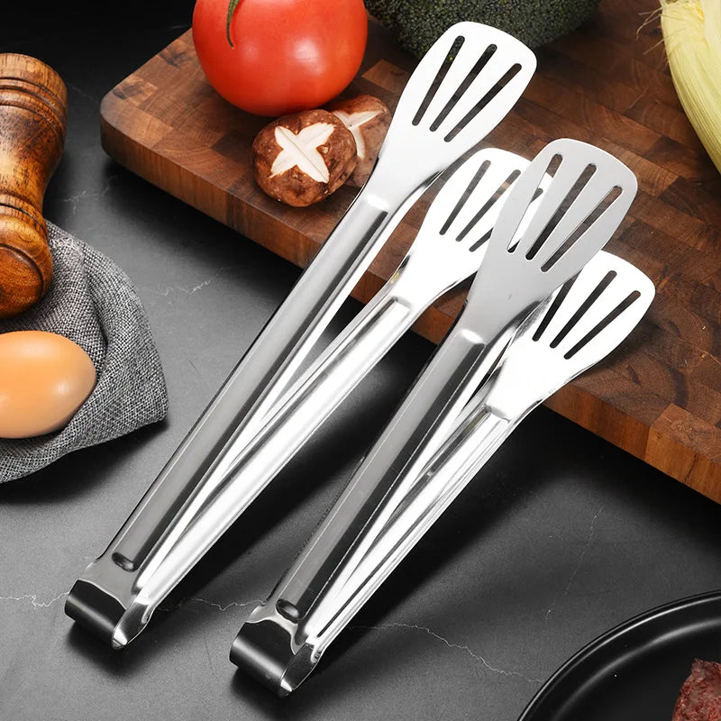 Stainless Steel Food Tongs – BBQ, Salad & Meat Serving Kitchen Serving Tongs Qme